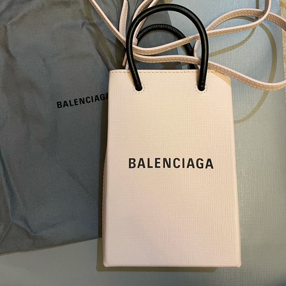 Balenciaga shopping phone holder bag